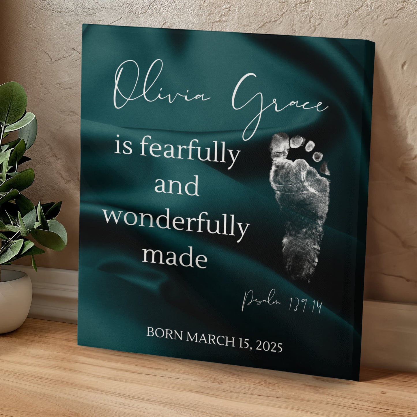 Fearfully and Wonderfully Made Personalized Canvas