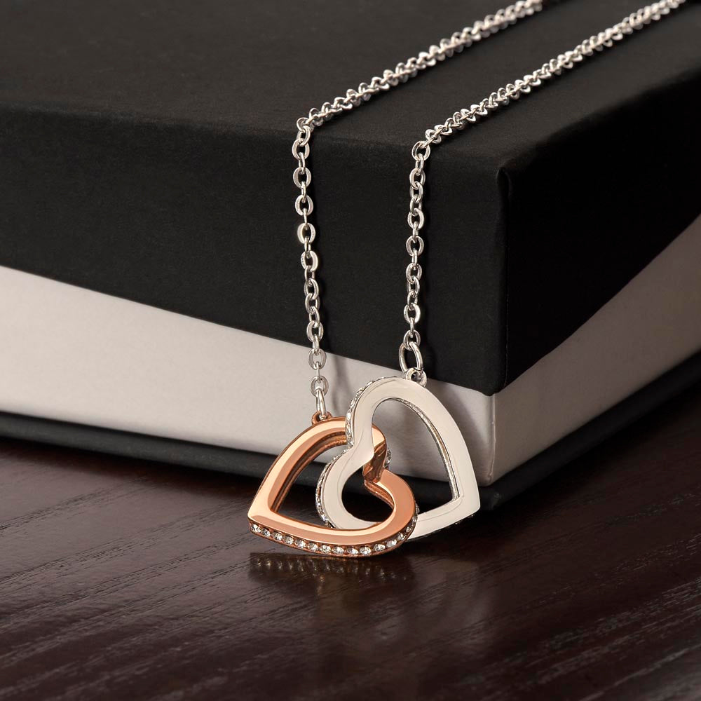 Big Sister Necklace – Interlocking Hearts with Scripture