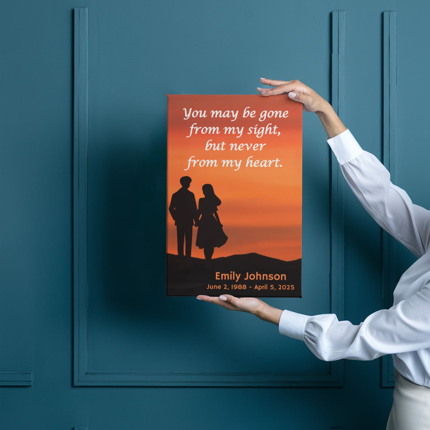 “Gone from My Sight” Memorial Canvas – Personalized Tribute Wall Art