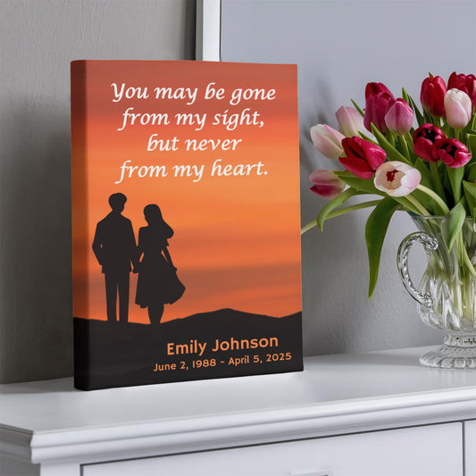 “Gone from My Sight” Memorial Canvas – Personalized Tribute Wall Art