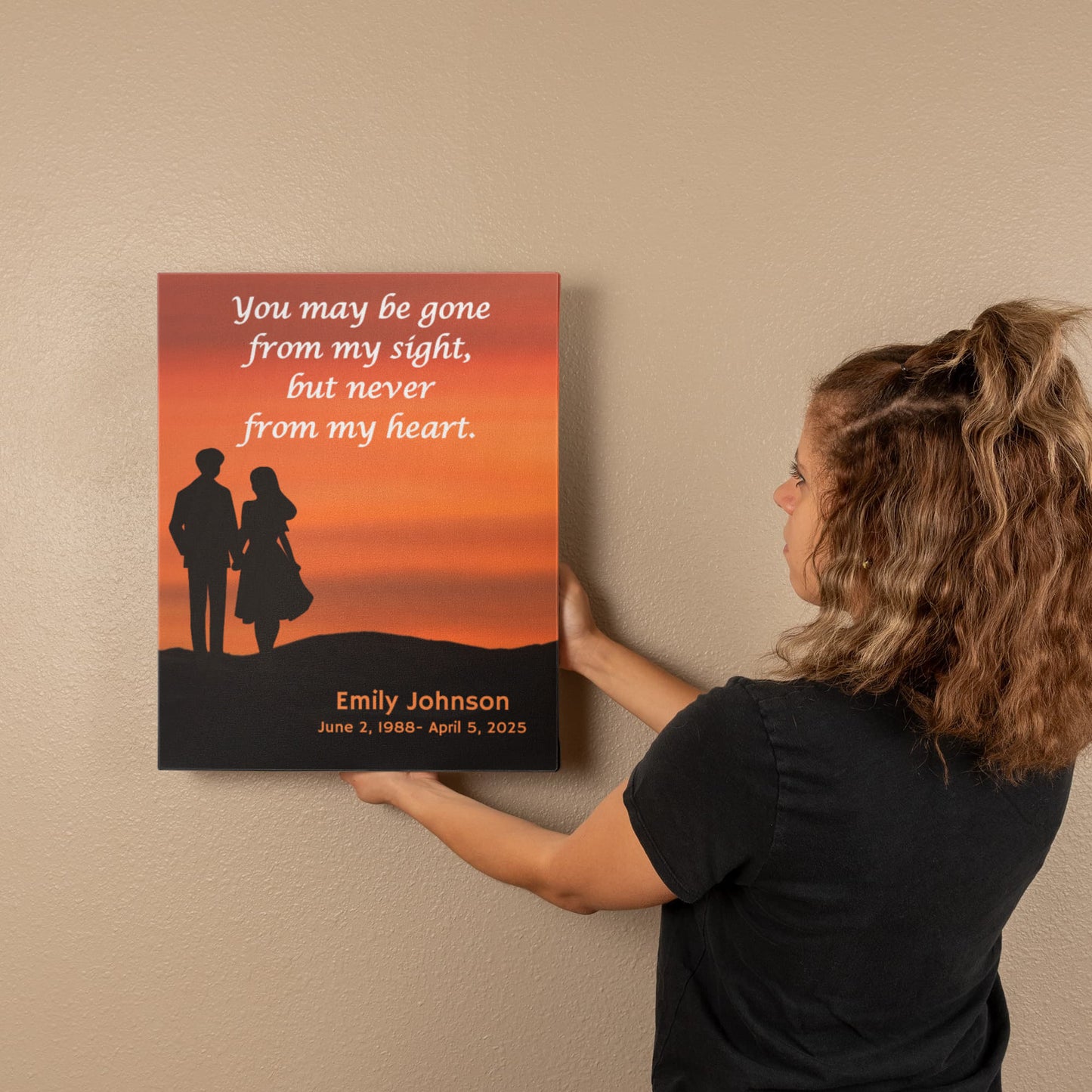 “Gone from My Sight” Memorial Canvas – Personalized Tribute Wall Art