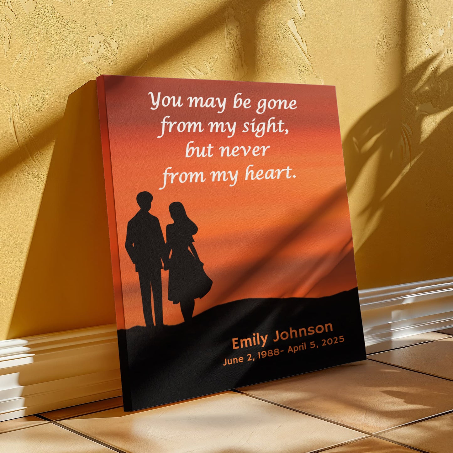 “Gone from My Sight” Memorial Canvas – Personalized Tribute Wall Art