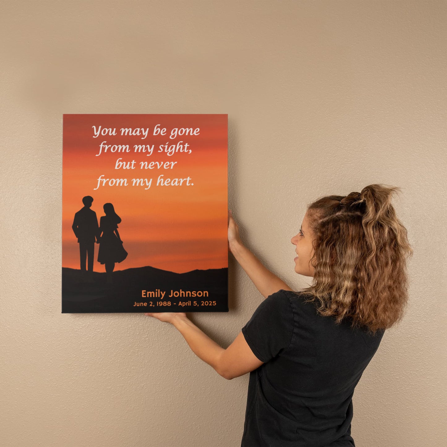 “Gone from My Sight” Memorial Canvas – Personalized Tribute Wall Art